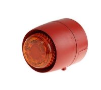 VTB Sounder/Beacon, Red Body, Amber Lens, Deep Base