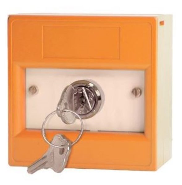 FIREMANS VENT EXTRACT Key Switch, Yellow, 3 Pos, S/Pole