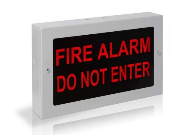 Kentec Fire Alarm Do not Enter Red on Black