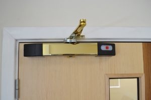 Agrippa Acoustic Digital Door Closer - Polished Brass