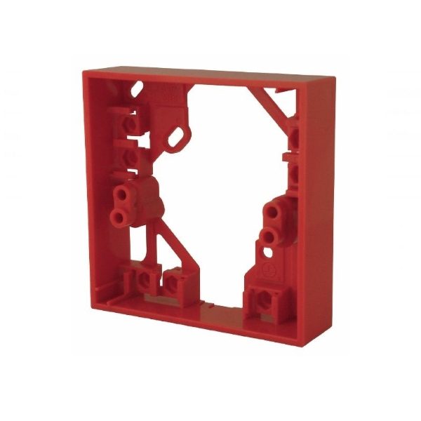 Low profile Surface Mounting Patress Box, Red