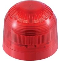 Klaxon Sonos LED Beacon, Red Lens, Red Shallow Base