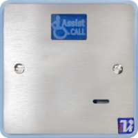 Assist Call over door plate brushed stainless steel finish
